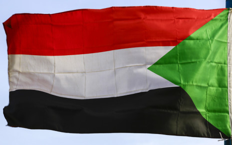 The Sudanese national flag sways in the wind in the capital Khartoum on 27 September 2020. Picture: AFP.