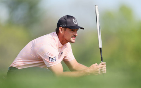 Bryson DeChambeau of the United States lines up a putt on the ninth green during the first round of the 2023 PGA Championship at Oak Hill Country Club on 18 May 2023 in Rochester, New York. Picture: Andy Lyons/Getty Images/AFP