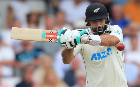 New Zealand's Daryl Mitchell plays a shot during play on day 1 of the third Test cricket match between England and New Zealand at Headingley Cricket Ground in Leeds, northern England, on 23 June 2022. Picture: Lindsey Parnaby/AFP