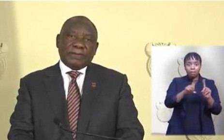 President Cyril Ramaphosa addresses the nation on COVID-19 on 9 April 2020.