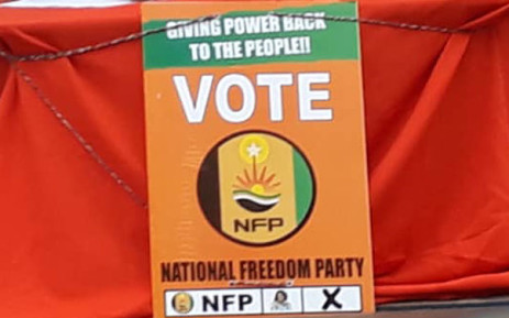 A National Freedom Party (NFP) poster. Picture: National Freedom Party/Facebook
