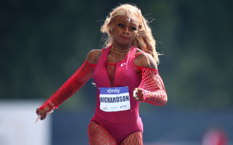 In this file photo taken on 12 June 2022 Sha'Carri Richardson competes in the Women's 100m during the New York Grand Prix at Icahn Stadium in New York City. Picture: Mike STOBE / GETTY IMAGES NORTH AMERICA / AFP