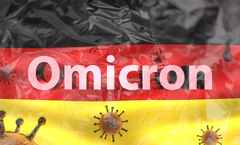 Germany German flag Omicron Covid-19 123rf