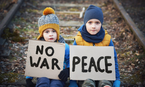 Ukraine Ukrainian kids children peace no war 1234r