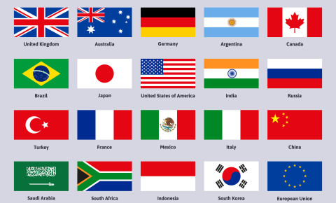 G20 flags 123rf