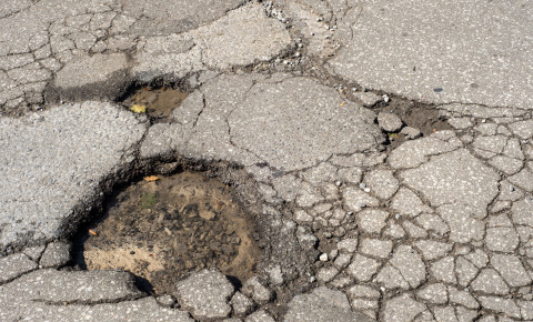 Pothole potholes infrastructure service delivery 123rf