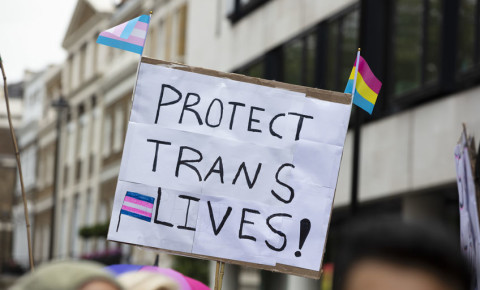 Protect trans lives poster transgender LGBTQ 123rf
