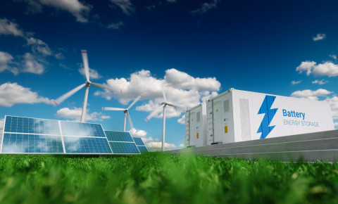 renewable energy wind solar battery storage 123rf