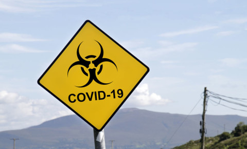 Covid-19 Warning sign 123rf