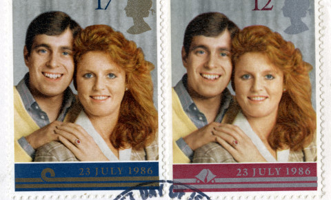 Stamp Wedding Prince Andrew Sarah Ferguson Fergie 123rf