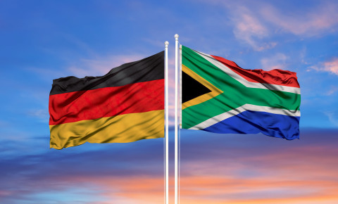 German Germany South African flags 123rf