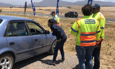 Western Cape Mobility MEC Ricardo Mackenzie officially launched the province's Festive Season Road Safety Plan on the N2 near Caledon on 1 December 2023. Picture: Ntuthuzelo Nene/Eyewitness News 