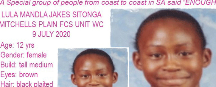 Lunamandla Sithonga has been missing since 9 July 2020. Picture: Pink Ladies/facebook.com