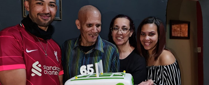 Raymond (second from left) with his son Raylyn, daughter Lynray and wife Lynne at his 65th birthday in November 2021. Picture: Supplied.