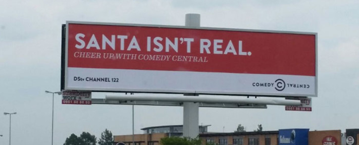 Comedy Central’s billboard on Witkoppen Road in Fourways. Picture: Fourways Review.co.za