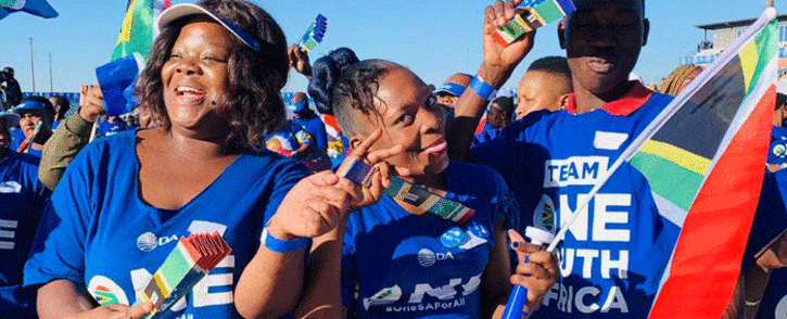 Supporters of the Democratic Alliance (DA) at the party's Phethogo Rally on 4 May 2019. Picture: @Our_DA/Twitter.