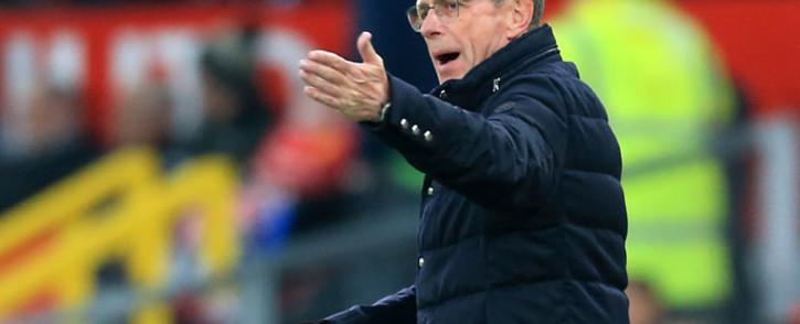 Manchester United's interim head coach Ralf Rangnick gestures on the touchline during the English Premier League football match between Manchester United and Chelsea at Old Trafford in Manchester, north west England, on 28 April 2022. Picture: Lindsey Parnaby/AFP