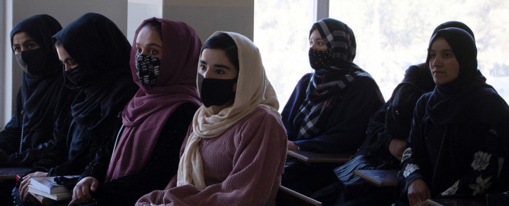 Students attend a class in the Badakshan University after Afghanistan's main universities reopened, in Fayzabad on February 26, 2022. Picture: Omer ABRAR / AFP