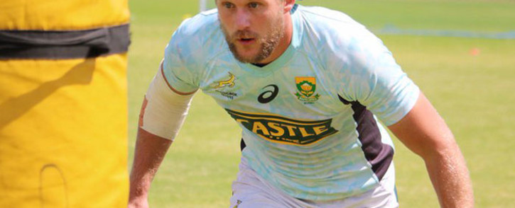 Philip Snyman putting in the hard yards at a Blitzbok training session.Picture: @Blitzboks/Twitter