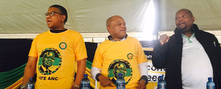 ANC NEC members Sihle Zikalala and Fikile Mbalula. Picture: Ziyanda Ngcobo/EWN.