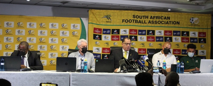 Safa briefed the media on the Fifa World Cup qualifier between the Black Stars of Ghana and Bafana Bafana that was played on 14 November 2021, which the football body is challenging. Picture: @BafanaBafana/Twitter.