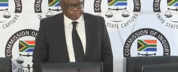 Joburg Mayor Geoff Makhubo appearing at the state capture commission on 17 May 2021. Picture: YouTube screengrab/SABC.