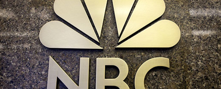 The NBC logo as seen from its head office in New York. Picture: AFP