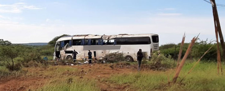 A bus accident claimed the lives of 3 people with at least 70 people injured near Polokwane on 3 January 2022. Picture: @ER24EMS/Twitter