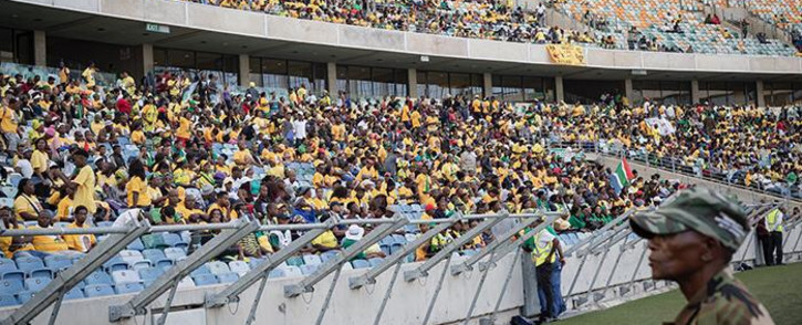 ANC supporters at the Moses Mabhida Stadium in Durban on 12 January 2019 ahead of the start of party's 107th birthday celebrations. Picture: Sethembiso Zulu/EWN