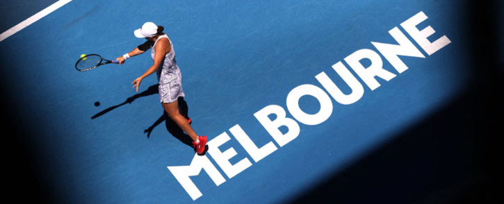 Ashleigh Barty hits a backhand during her Australian Open match against Lucia Bronzetti on 19 January 2022. Picture: @AustralianOpen/Twitter