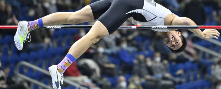 Philippines' Ernest John Obiena competes during the men's pole vault event of the ISTAF indoor athletics meeting in Berlin on February 4, 2022. Picture: John MACDOUGALL / AFP