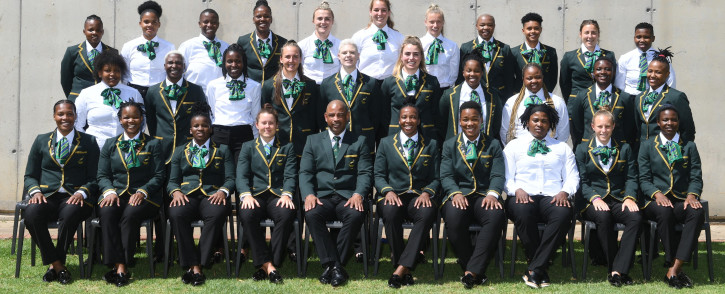 The Springbok Women's team ready for the November 2021 Series tour in France. Picture: Twitter/@WomenBoks