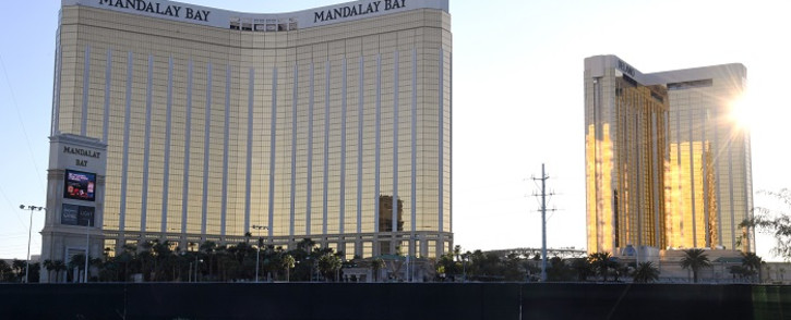 In this photo taken on 29 September 2019 a fence surrounds the Las Vegas Village across from Mandalay Bay Resort and Casino almost two years after a massacre at the site in Las Vegas, Nevada. Picture: AFP