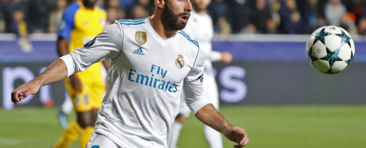 Real Madrid's Spanish defender Dani Carvajal advances with the ball during the UEFA Champions League Group H match between Apoel FC and Real Madrid on 21 November 2017. Picture: AFP