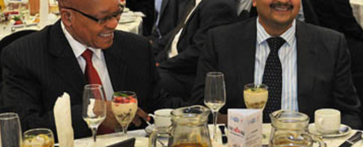 President Jacob Zuma and Atul Gupta. Picture: GCIS.