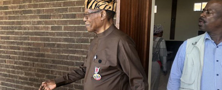 IFP leader Mangosuthu Buthelezi leaves the voting station in Ulundi, KwaZulu-Natal on 8 May 2019. Picture: EWN