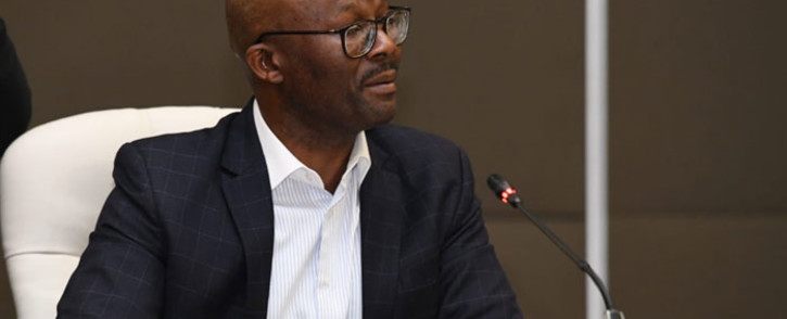 FILE: Treasury Director-General Dondo Mogajane at an inter-ministerial briefing on the coronavirus on 24 March 2020. Picture: @TreasuryRSA/Twitter