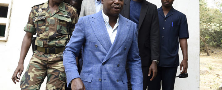 Togolese President Faure Gnassingbe and candidate of the ruling Union for the Republic (UNIR) party leaves a polling station after casting his vote in Kara, on 22 February 2020, during the presidential elections. Picture: AFP