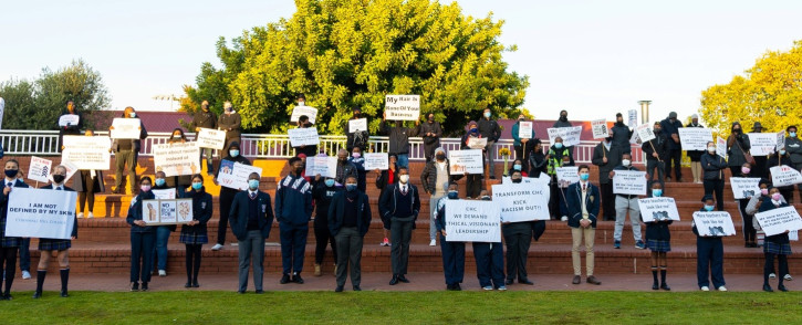 Cornwall Hill schoolchildren protested for transformation and an end to racism at the prestigious institution in May 2021. Picture: Facebook/cornwallhill