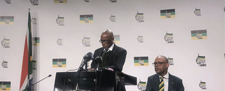 ANC secretary-general Ace Magashule briefs the media following the party's lekgotla. Picture: Clement Manyathela/EWN.