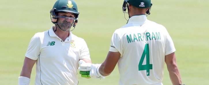 Dean Elgar and Aiden Markram during the second day of the first Test cricket match between South Africa and Sri Lanka at SuperSport Park in Centurion on 27 December 2020. Picture: @OfficialCSA/Twitter