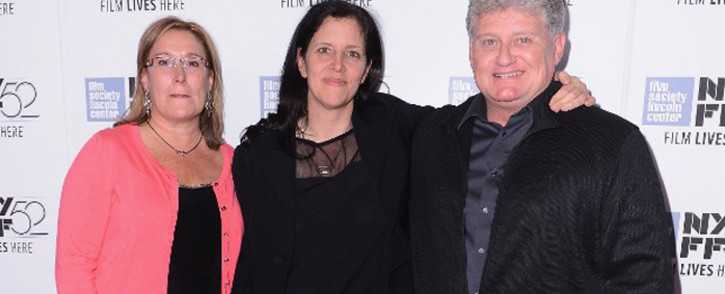 Karen Snowden, director Laura Poitras, and Lonnie Snowden attend The World Premiere of The Radius/Participant/HBO Documentrary Films ‘Citizen Four’ at the New York Film Festival at Alice Tulley Hall. Picture: AFP.