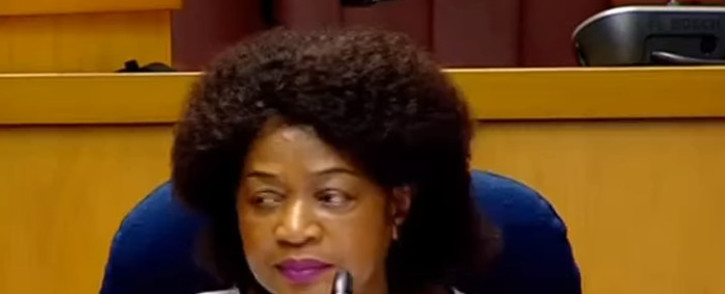 FILE: Former National Assembly Speaker Baleka Mbete at a meeting of the chief whips of political parties to discuss Thursday's motion of no confidence against President Zuma.