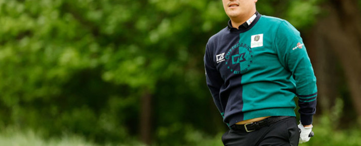 Kyoung-Hoon Lee of South Korea plays his shot from the third tee during the final round of the Wells Fargo Championship at TPC Potomac Clubhouse on 8 May 2022 in Potomac, Maryland. Picture: Tim Nwachukwu/Getty Images/AFP