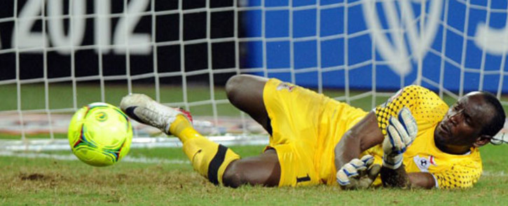 Zambia's goalkeeper Kennedy Mweene stops the ball during the African Cup of Nations final football match between Zambia and Ivory Coast on February 12, 2012, at the Stade de l'Amitie in Libreville. Picture: AFP.