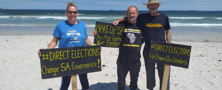 Some Capetonians hit the beaches on Saturday 29 January 2021 to protest the beach ban under the adjusted level 3 lockdown regulations. Picture: @CapeTalk on Twitter
