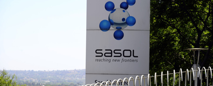 A file picture shows the logo of Sasol at its headquarters in Johannesburg. Picture: AFP