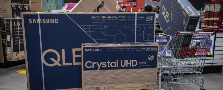 Televisions were a popular item at Makro Woodmead on Black Friday on 27 November 2020. Picture: Abigail Javier/Eyewitness News