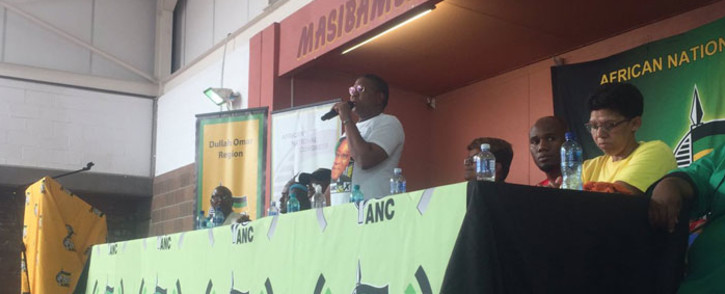 ANC NEC member Fikile Mbalula addresses supporters at the party's 105th anniversary celebration in Kraaifontein, on Saturday 28 January 2017. Picture: Monique Mortlock/EWN