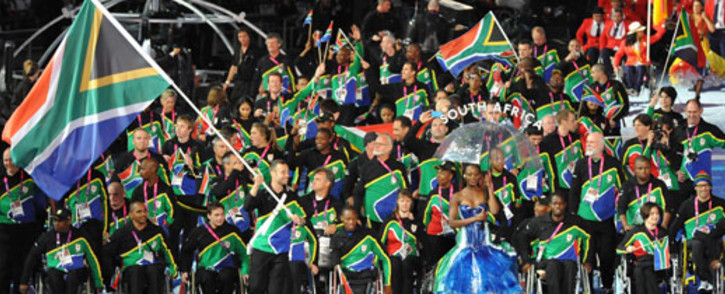 Team SA enters the stadium, during the opening ceremony of the Paralympics. Picture: Wessel Oosthuizen/SA Sports Picture Agency.